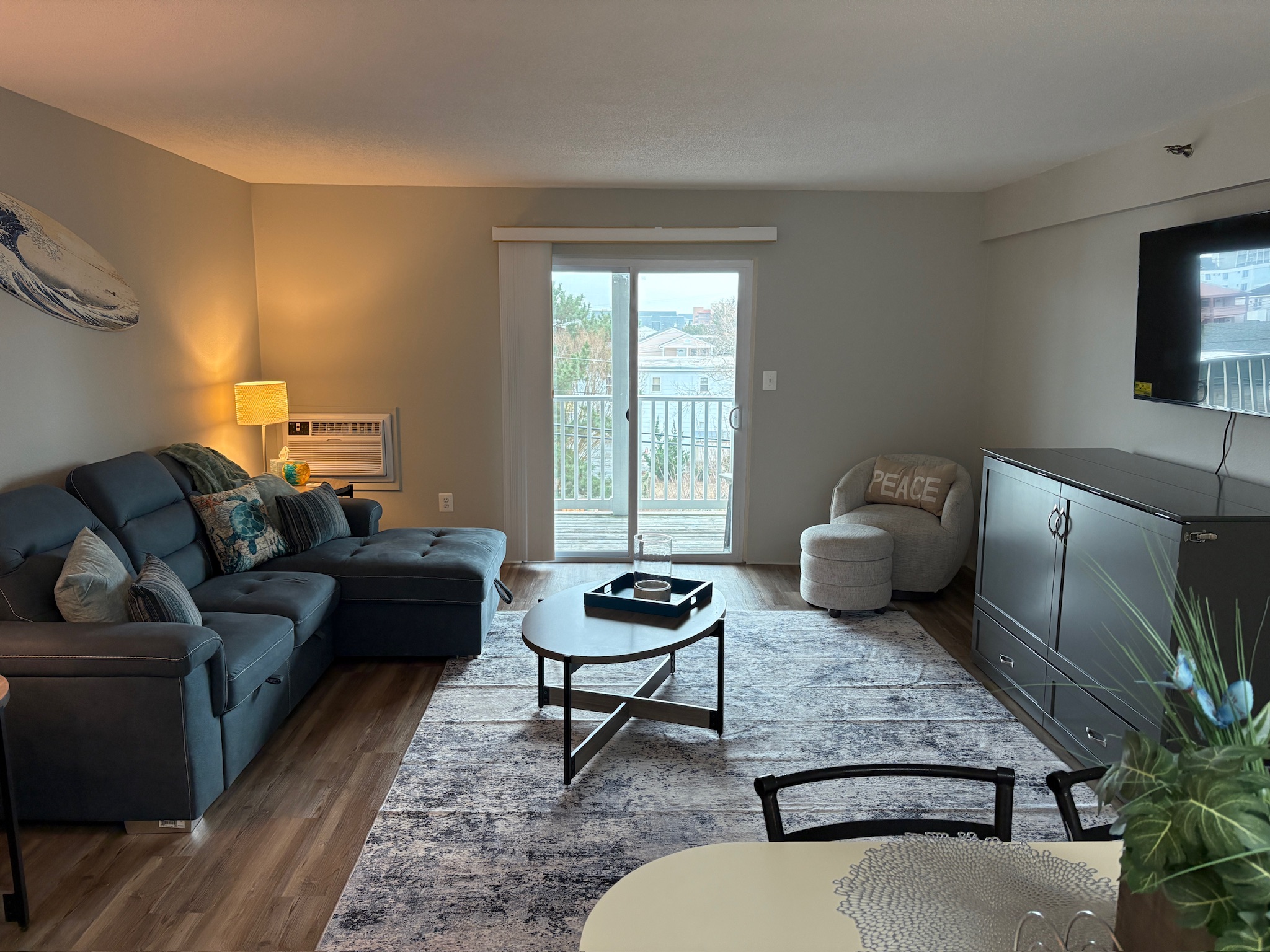 Relax in the spacious living area 