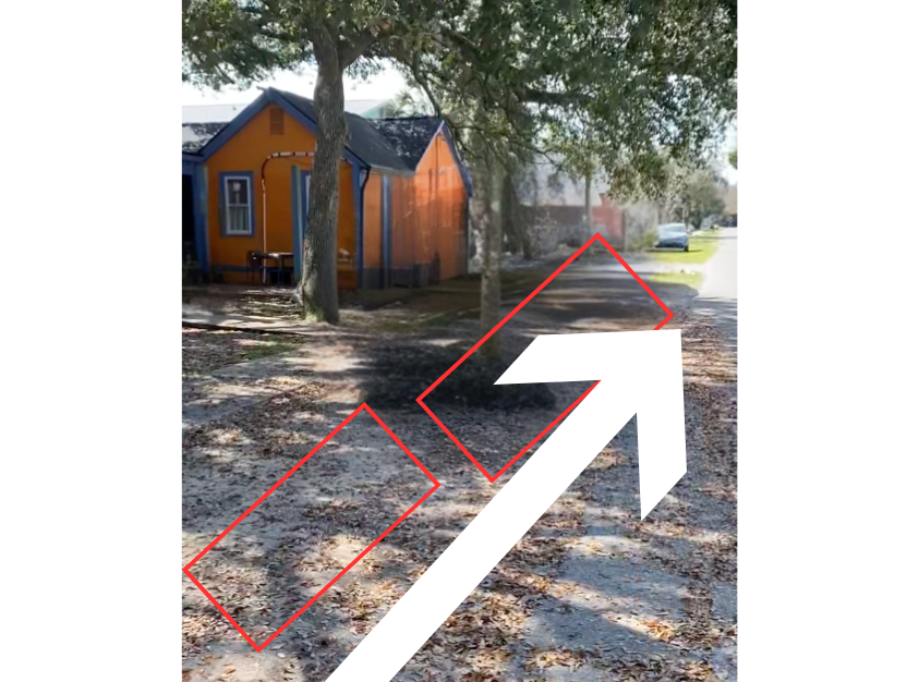 Parallel parking along the street for 1 car