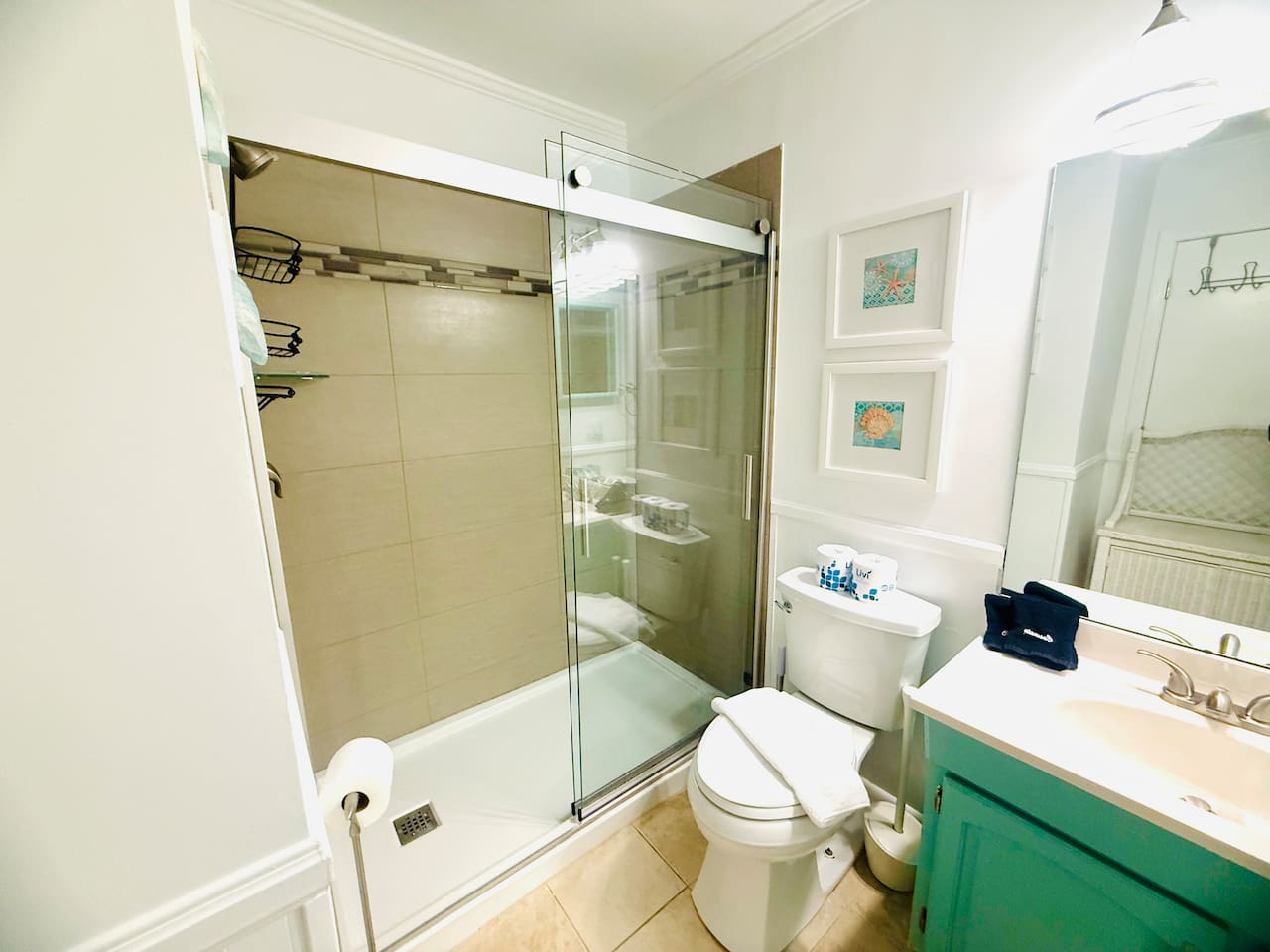 Bathroom with walk-in shower