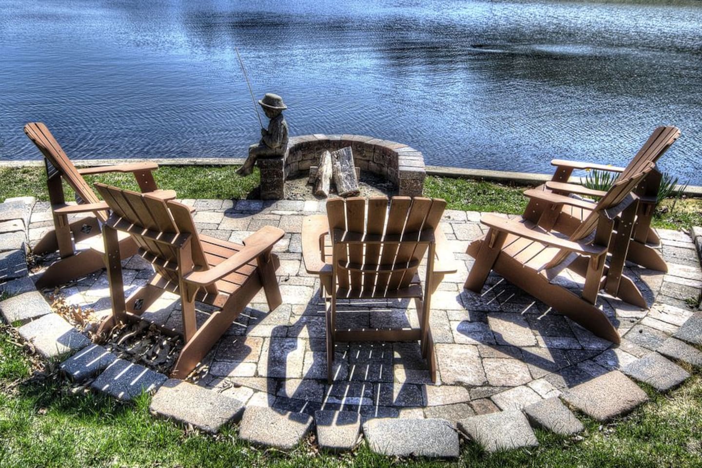 Lakeside fire pit