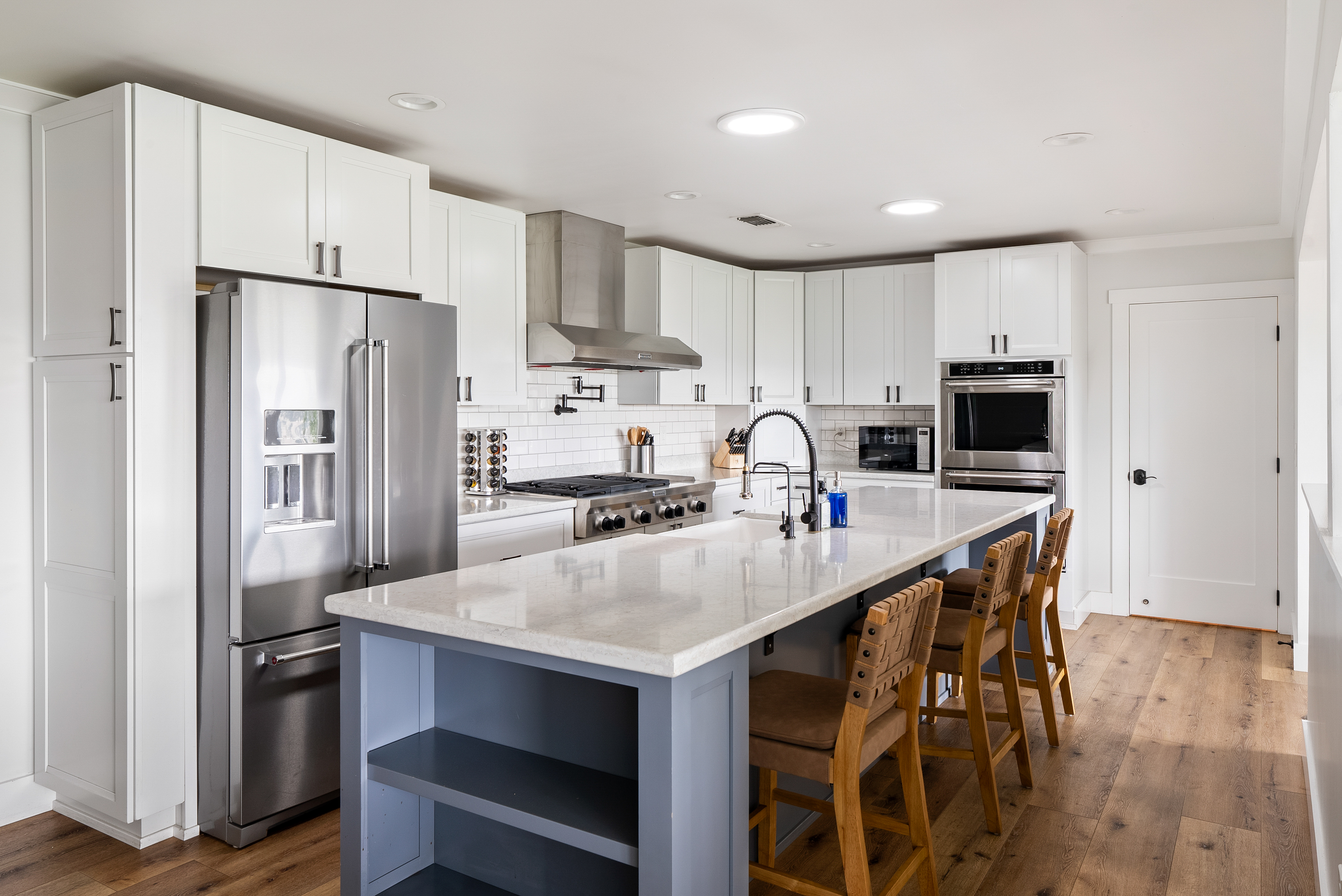 A spacious kitchen perfect for morning coffee and easy conversation.