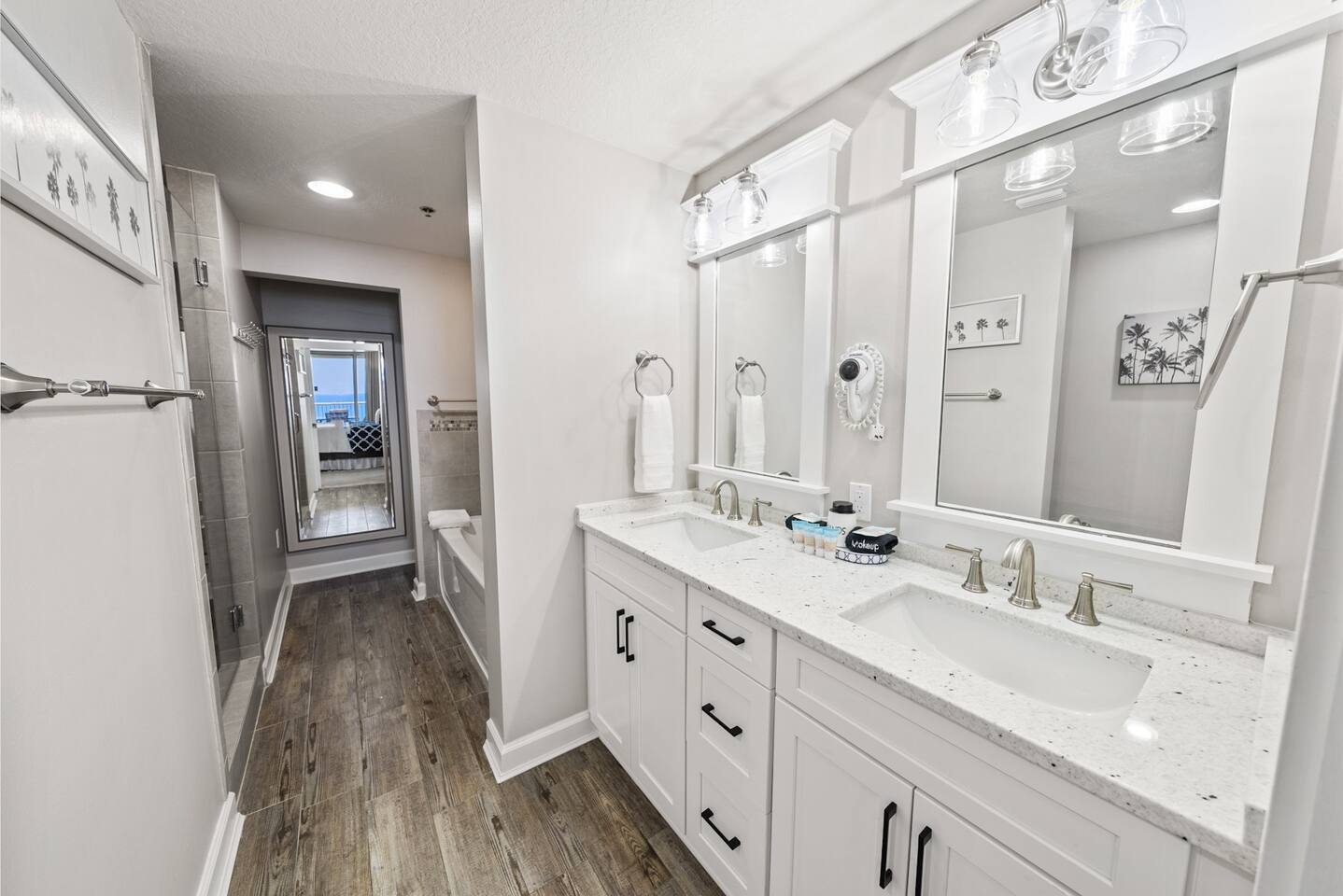 Master bathroom with a separate shower and tub! 
