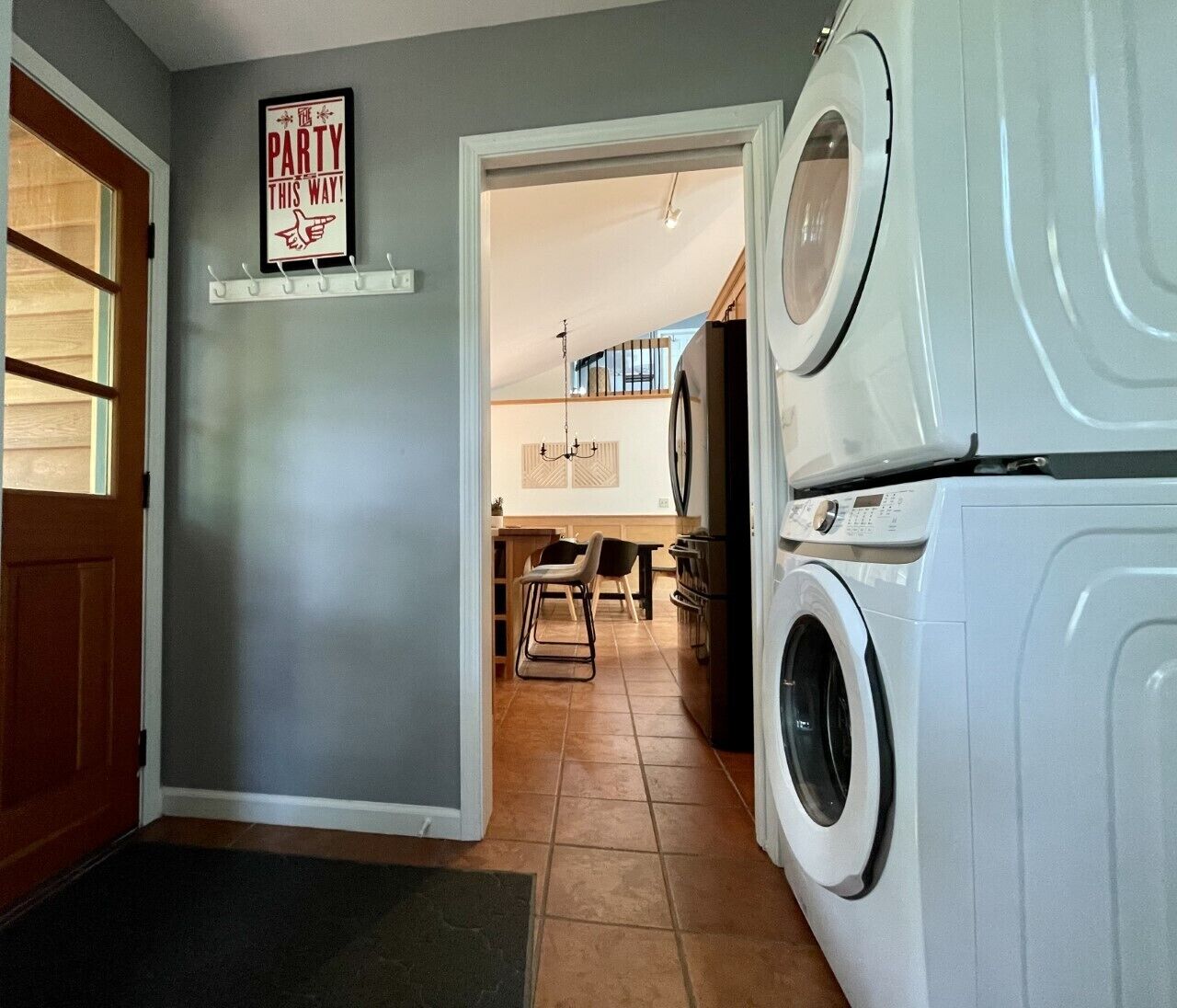 Laundry is the entrance area to the house from the back porch