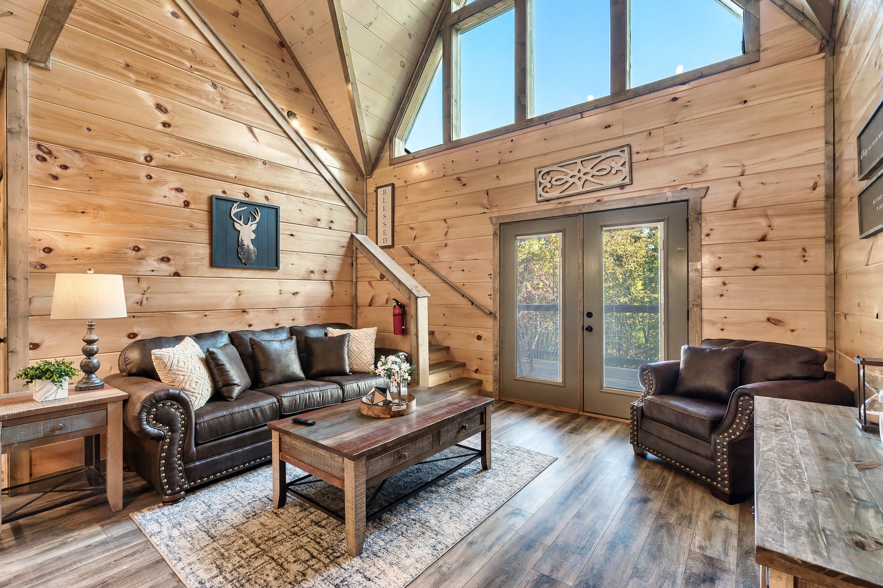 Cozy Living Room With Big Screen Smart TV
