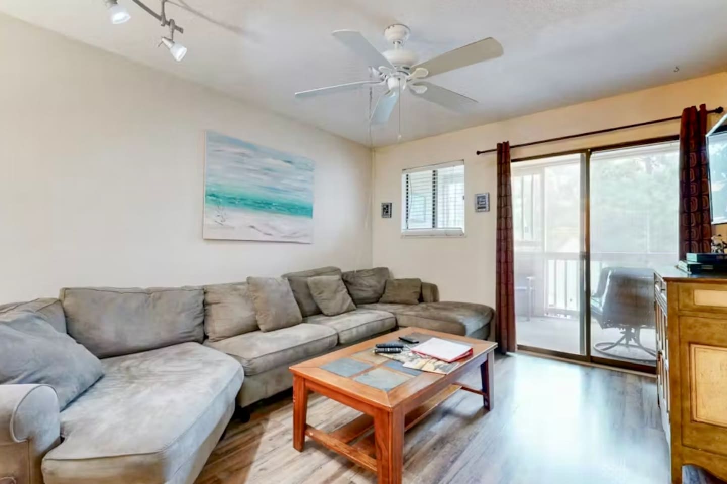 Living room with sectional sofa