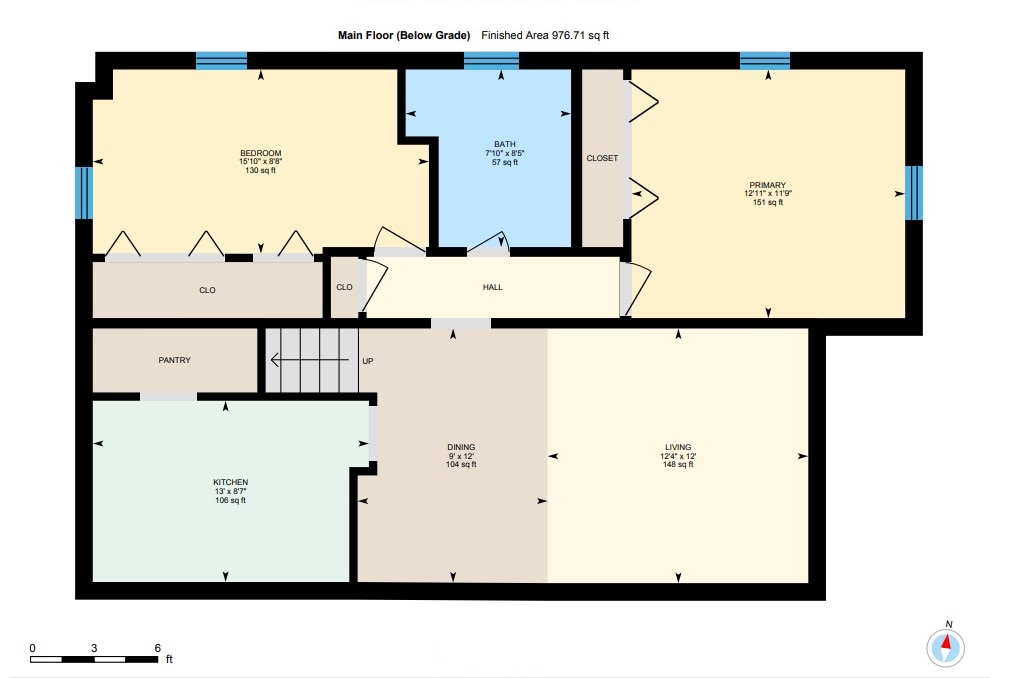 Floor plan providing an overview of the space.