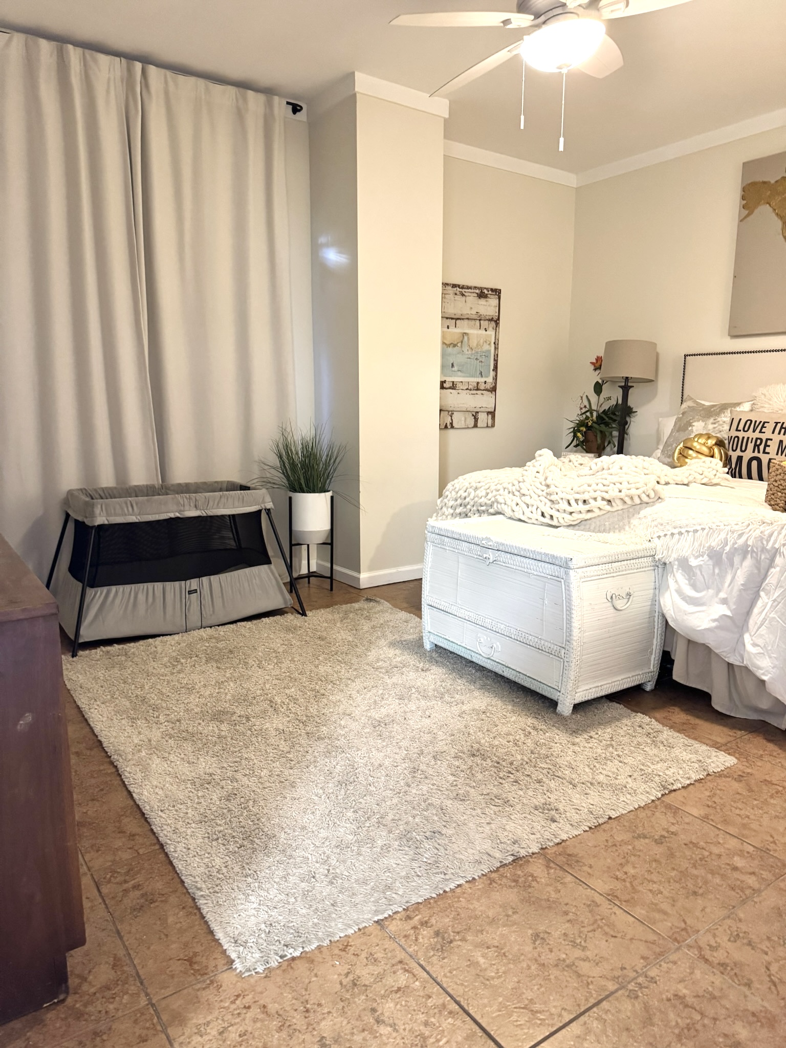 Master Bedroom with Crib available