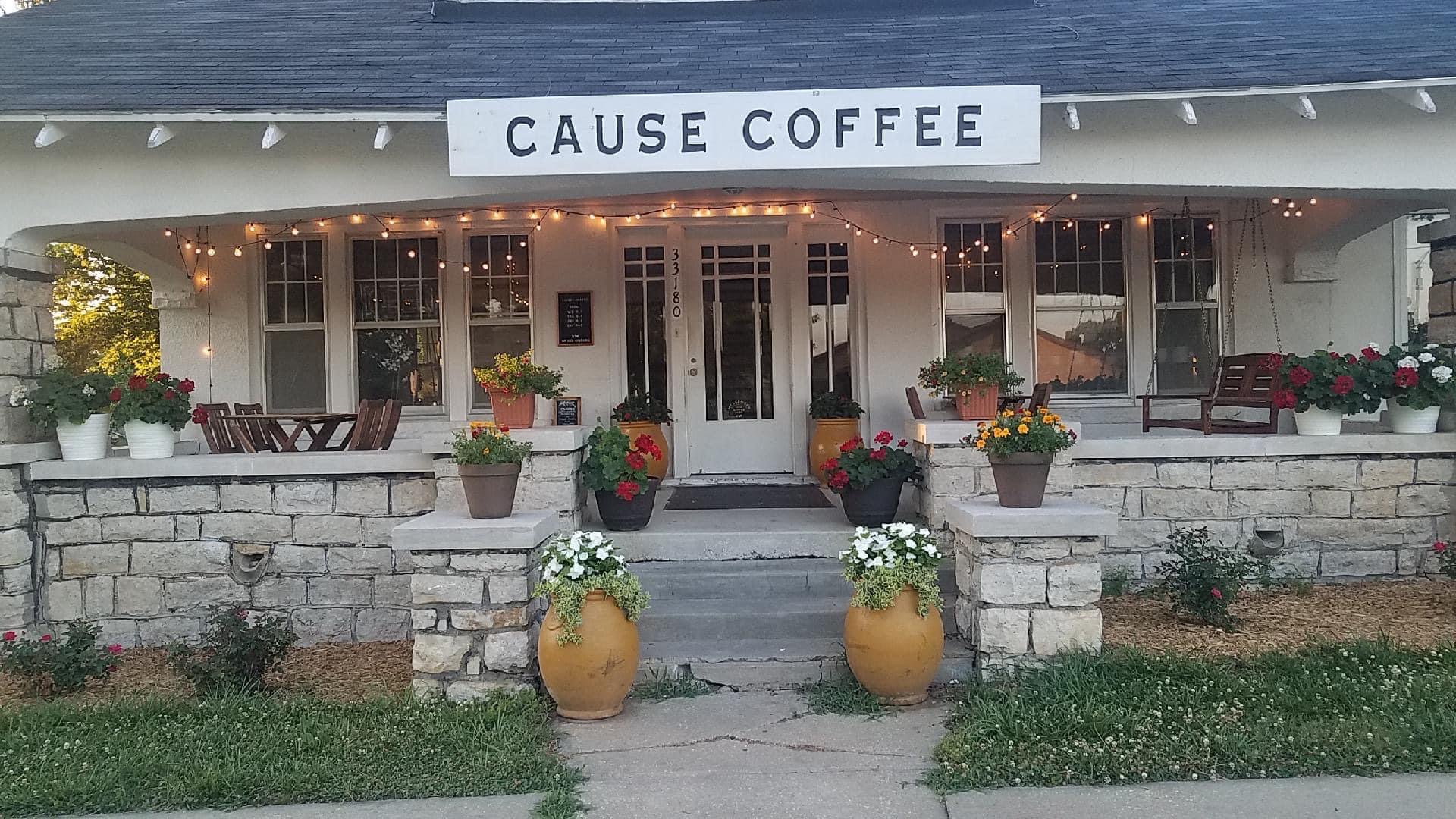 Cause Coffee downtown De Soto, just three blocks walk North of home.