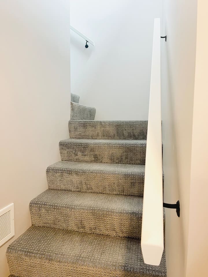 We have stairs. This is a two storey townhome. 
