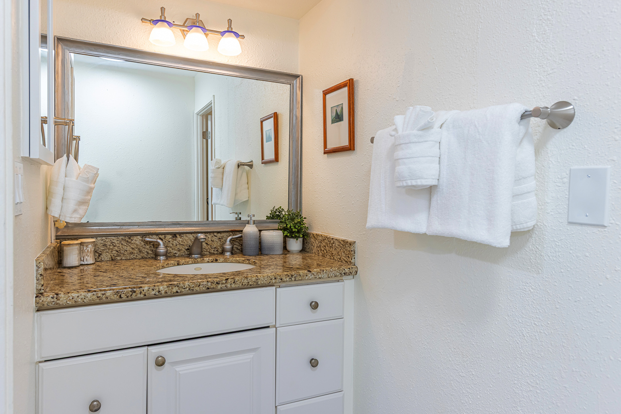 Vanity is Separated from Shower and Toilet Space