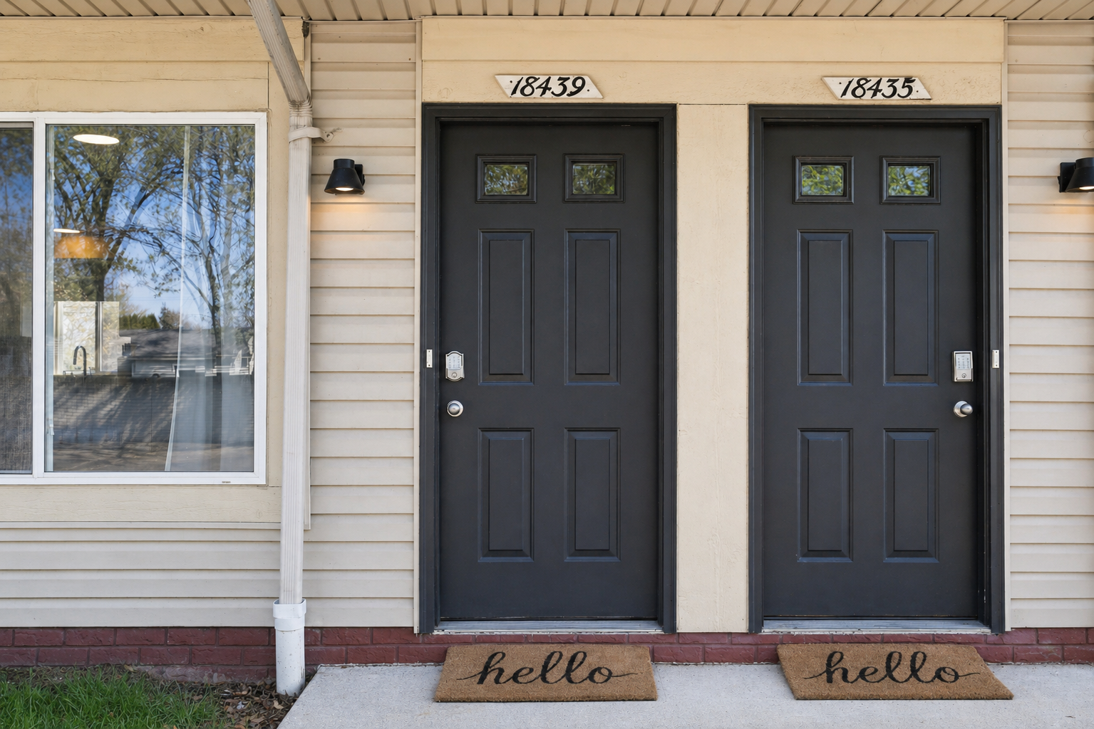 Welcome to your new home. Step inside through the inviting door.