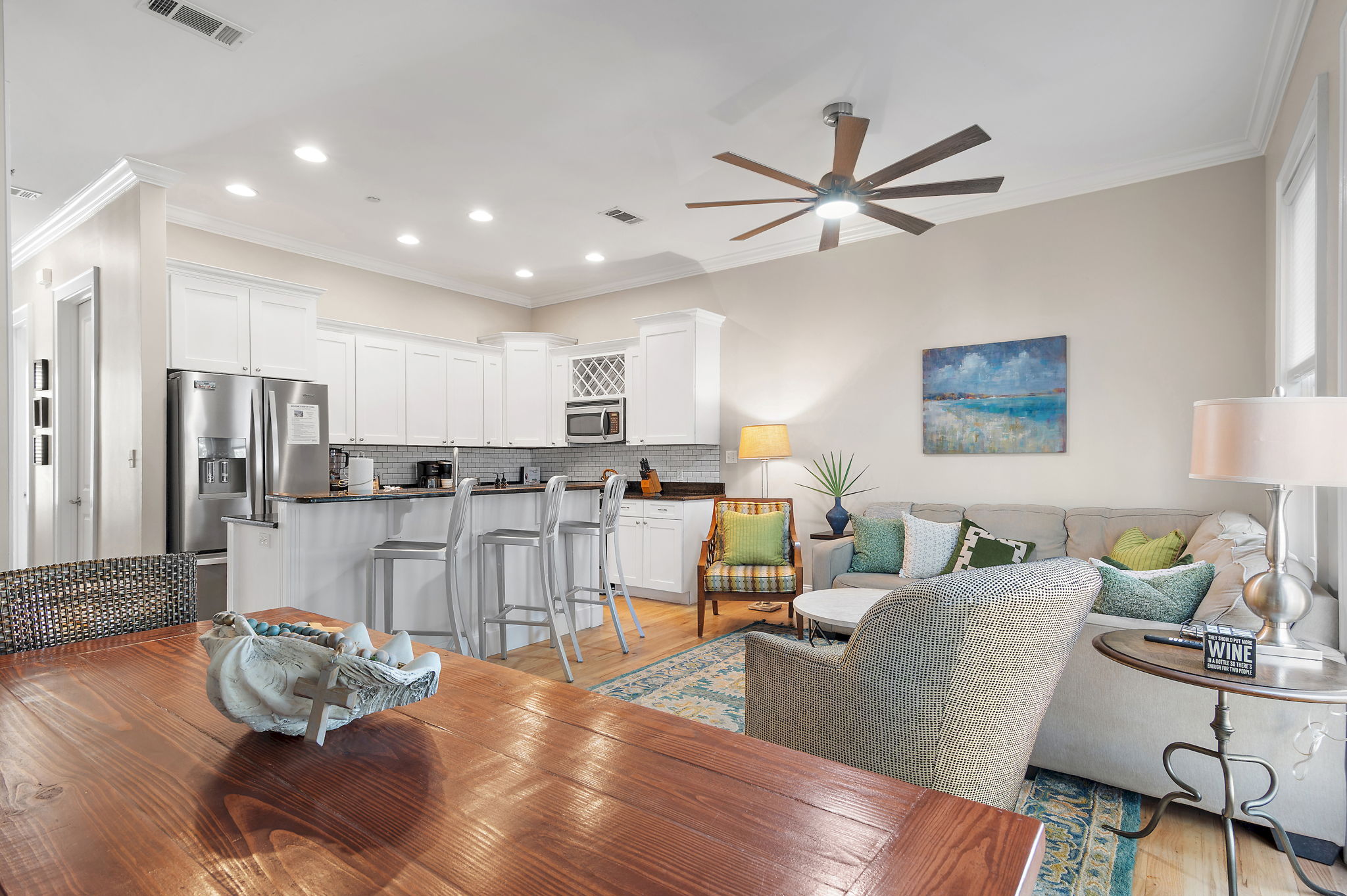 Open concept living/ dining/ kitchen on 2nd floor