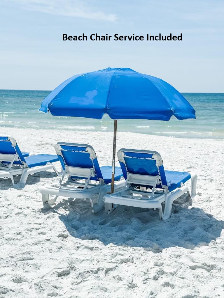 2 beach chairs provided