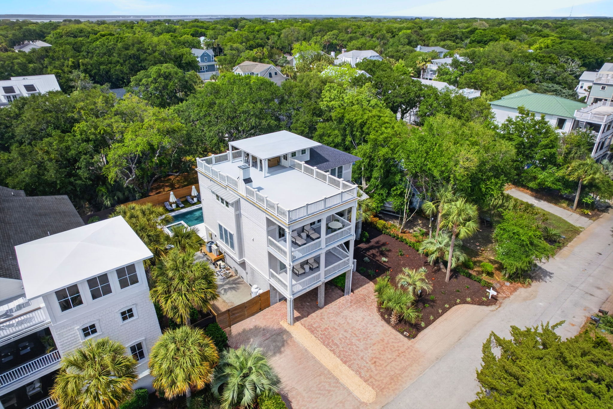 Aerial View | Sun Kissed by the Sea | 3007 Cameron Blvd | Isle of Palms, SC | IOP Escapes
