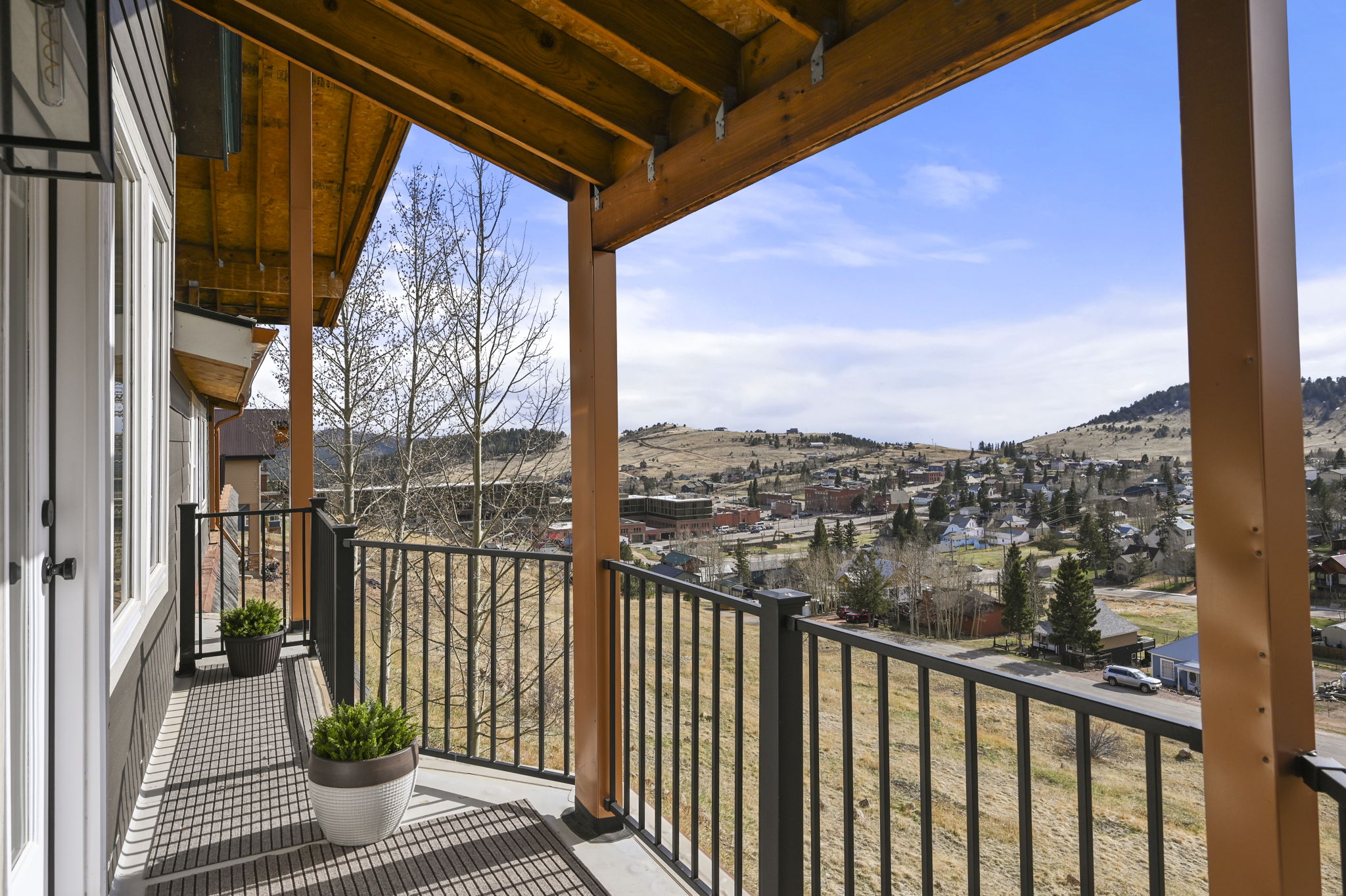 Enjoy the view from the private walk out deck off of Bedroom 4