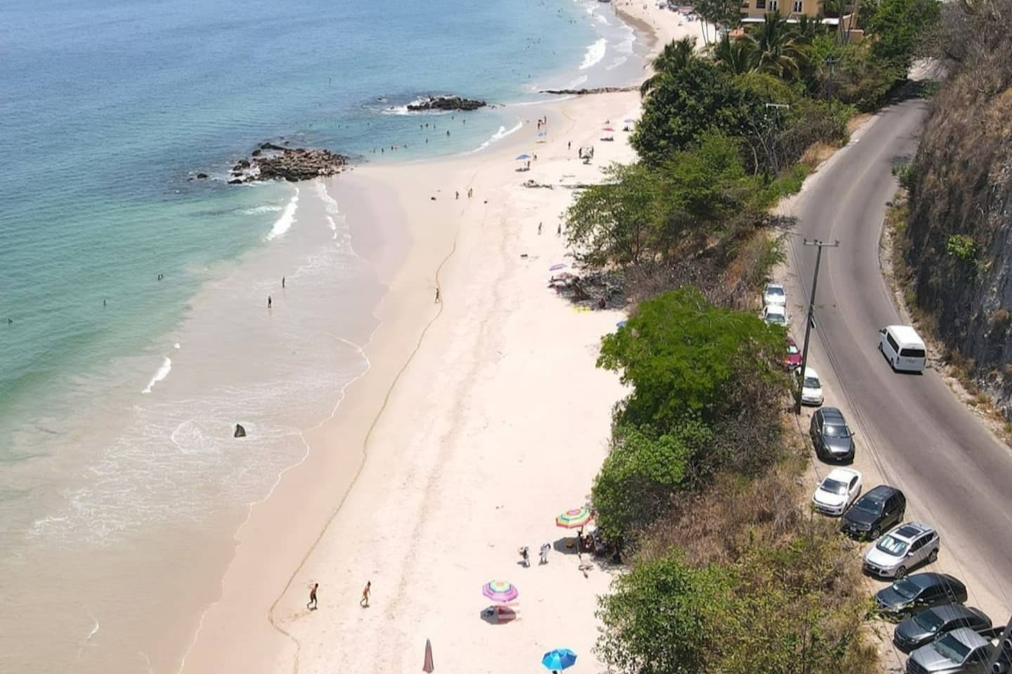 Palmares Beach is only a 3 minute drive or 16 minute walk from our front door.
