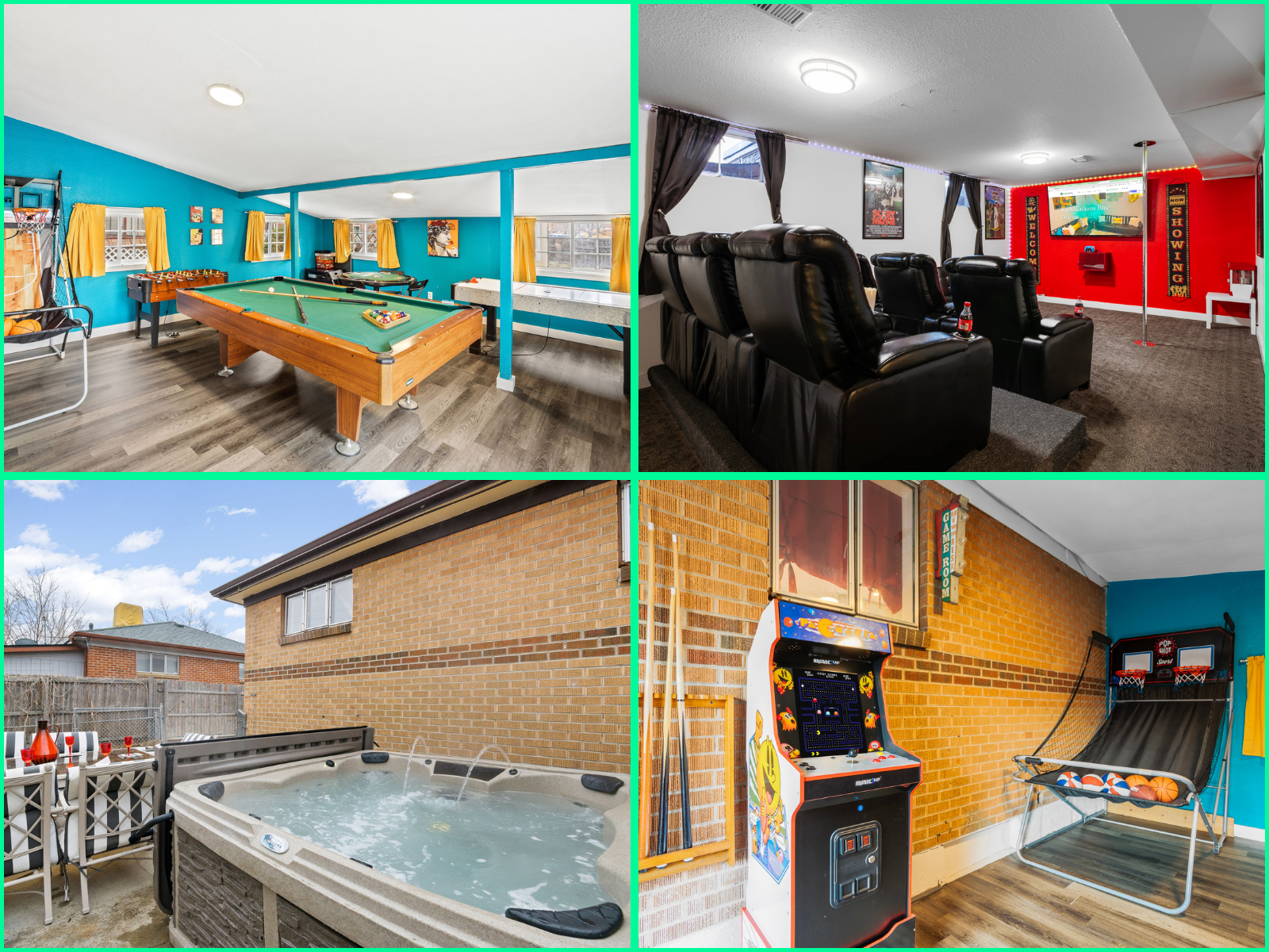 Stylish Game Room And Luxurious Hot Tub - Vibrant Escape - Denver, CO
