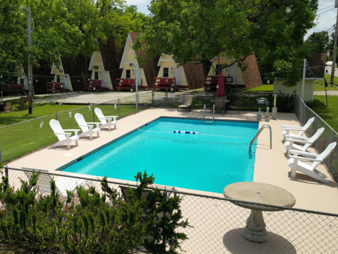 The resort pool is open Memorial Day to Labor Day