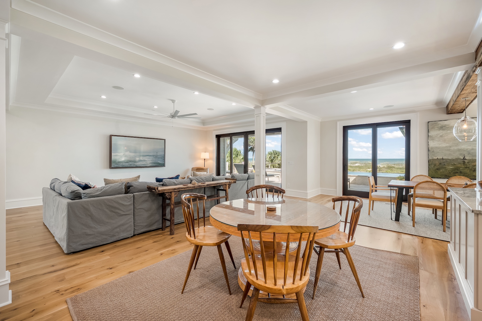 Dining and Living Room | Beach Shelter | 3708 Palm Blvd | Isle of Palms, SC | IOP Escapes