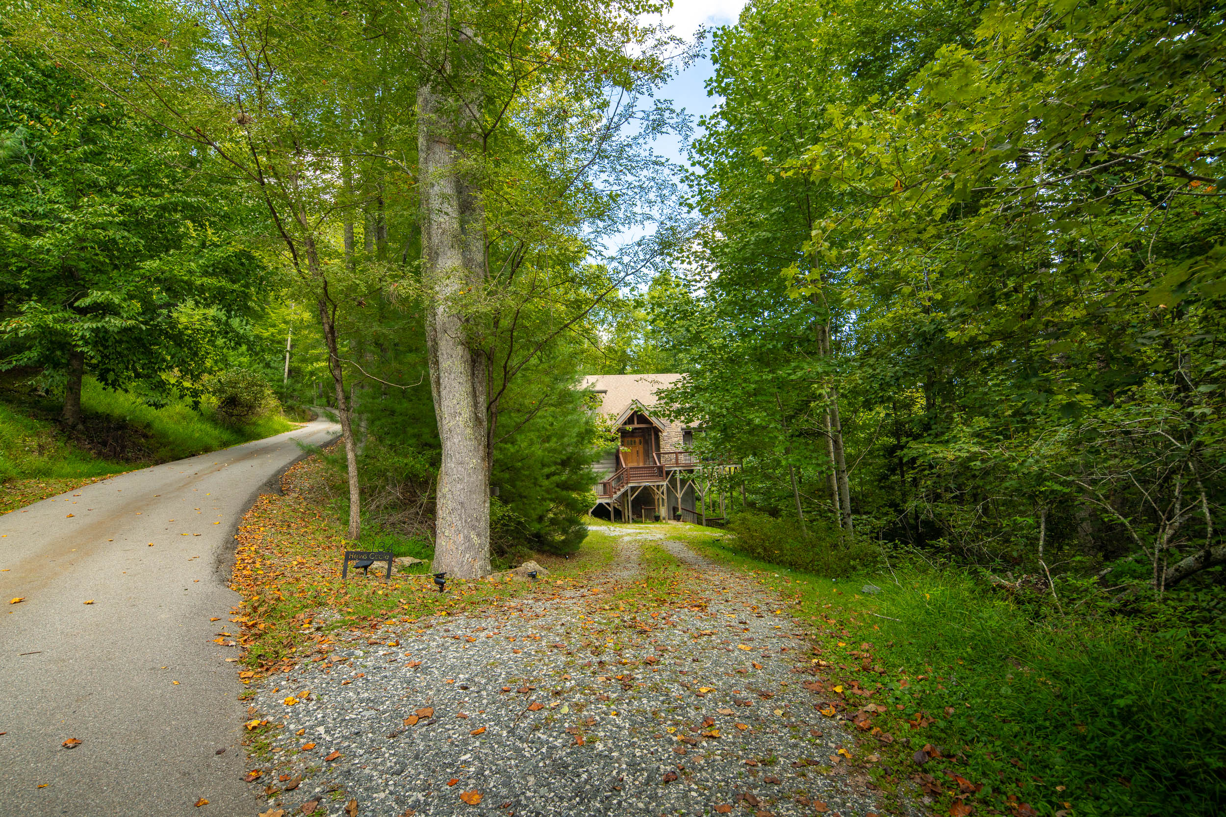 Main road to driveway