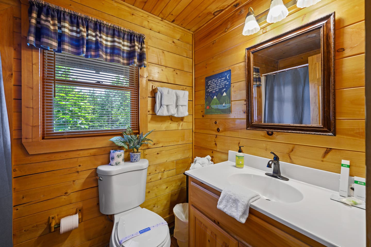 Full bathroom accessible across the hall from the main floor bedroom. 