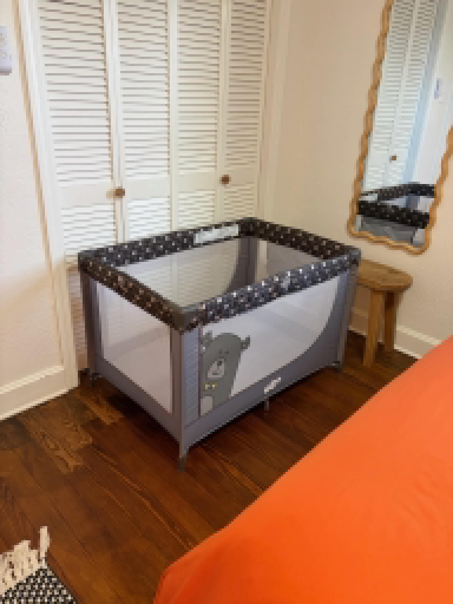 Pack and Play with mattress pad and sheets