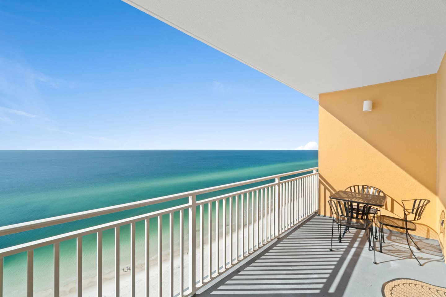 Large ocean front balcony