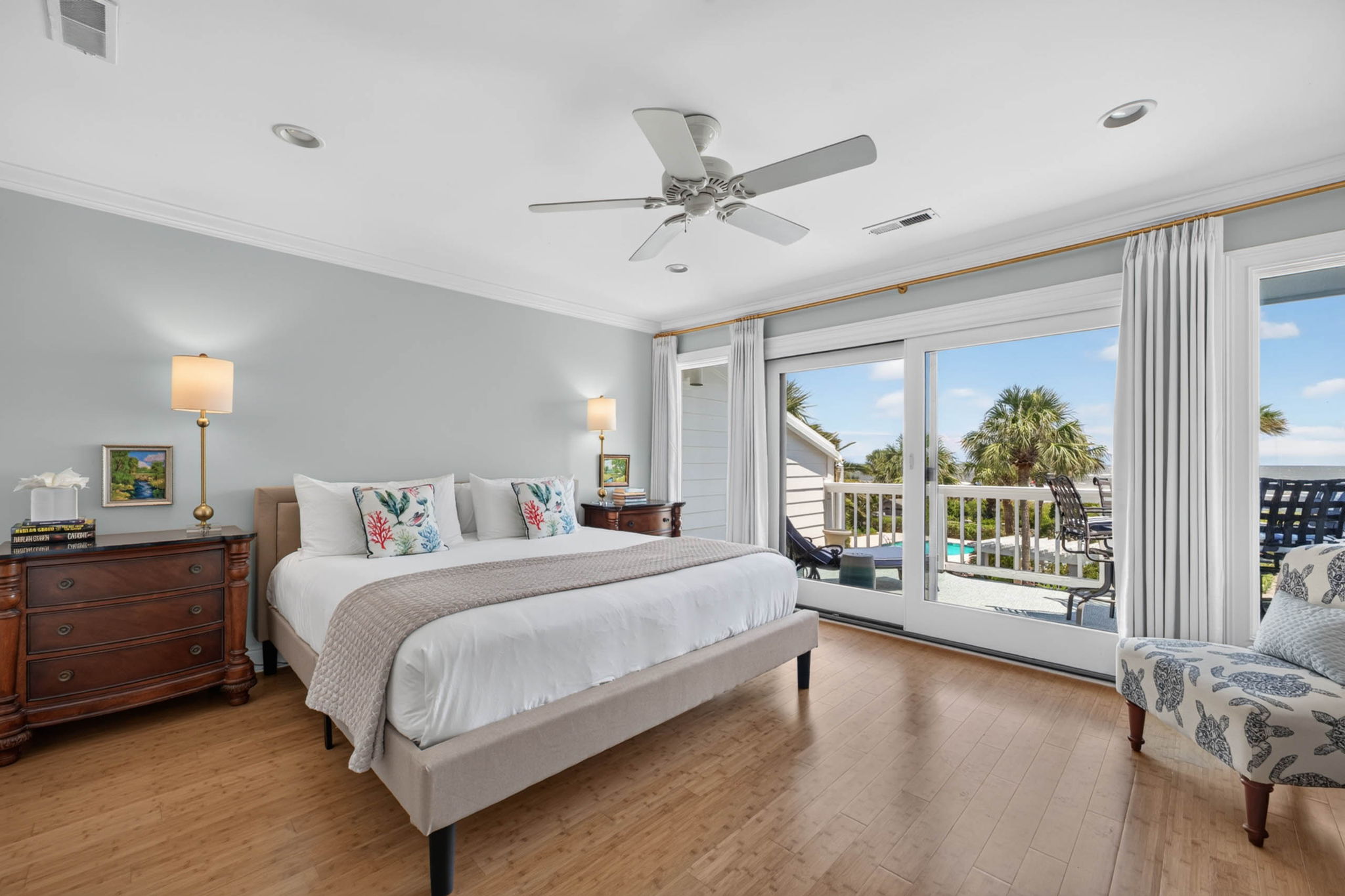 Bedroom 2: King suite with oceanfront balcony | Oceans 22 | 22 Beach Club Villas, Wild Dunes | IOP Escapes