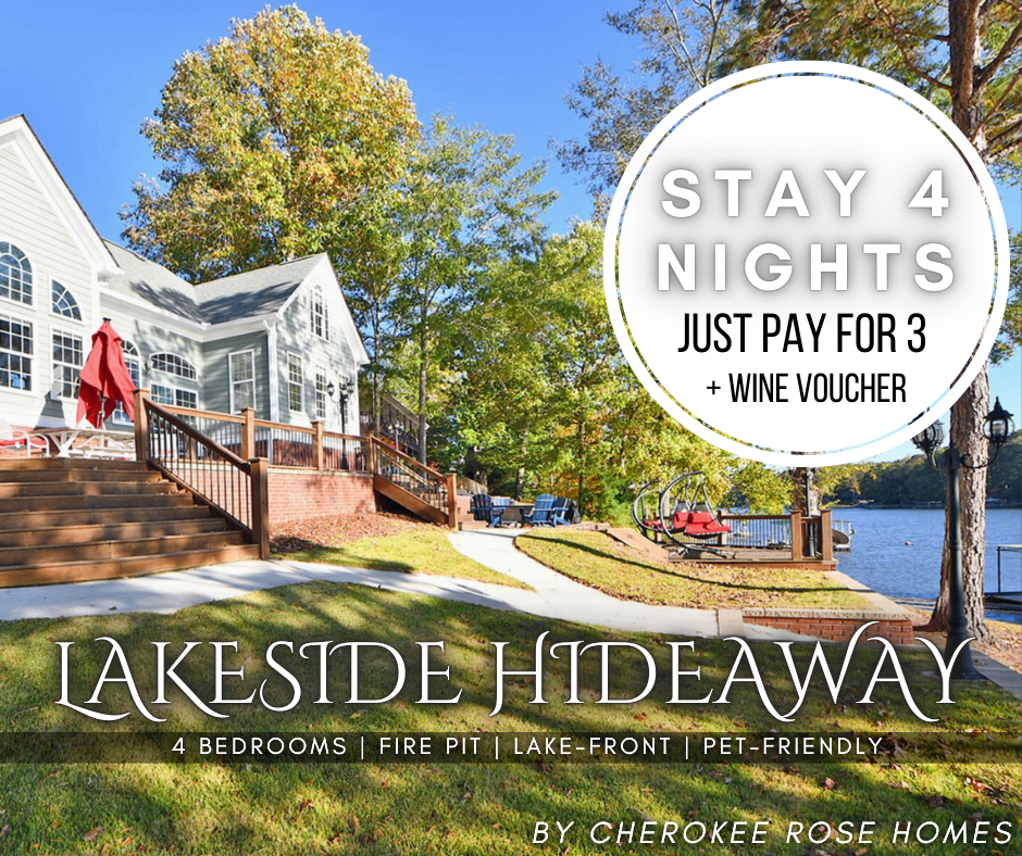 Stay 4 nights and pay for only 3. Valid for stays through April 2026. Send us a message to learn more.