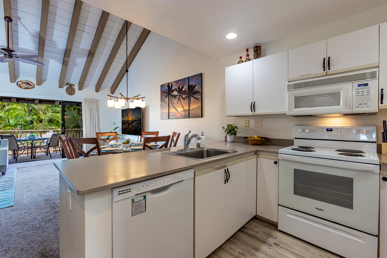 Bright and airy kitchen and living space