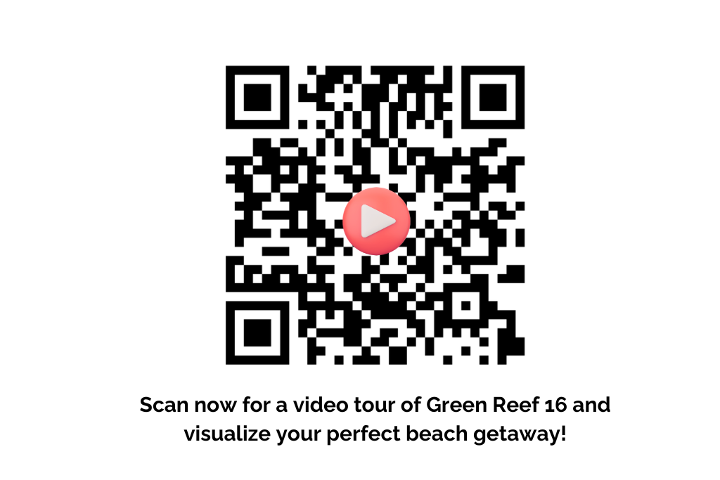 Scan this QR code for a video walkthrough of this incredible beach house!