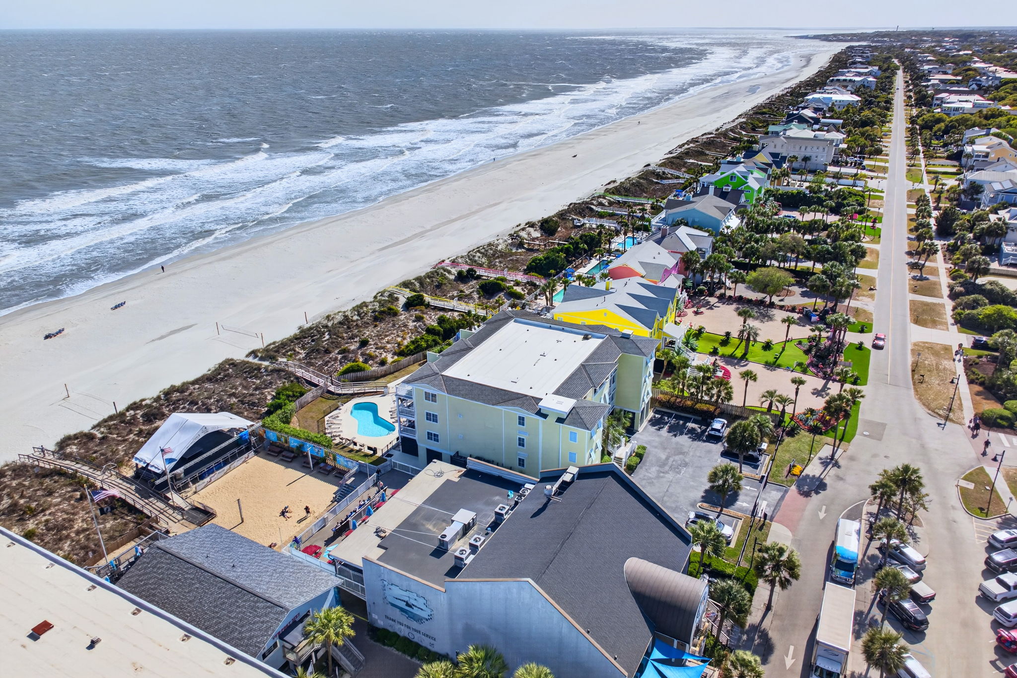 Aerial view | 1006 Ocean Blvd, Isle of Palms, SC | 102 Dunescape | IOP Escapes