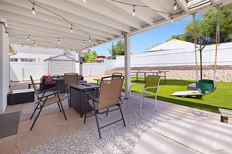 Large covered patio for relaxing