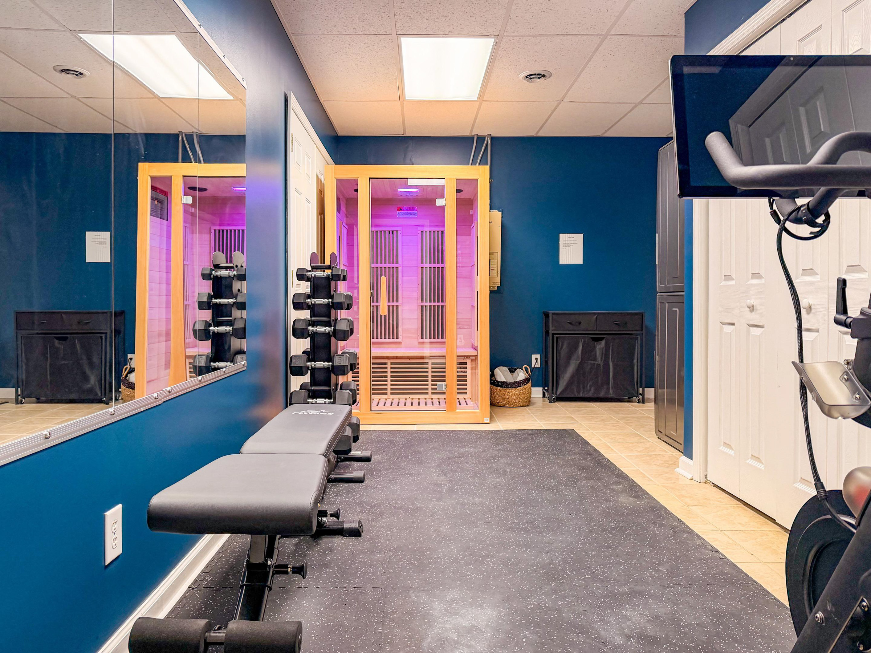 Functional mini-gym for staying on top of your health while in the Smokies!