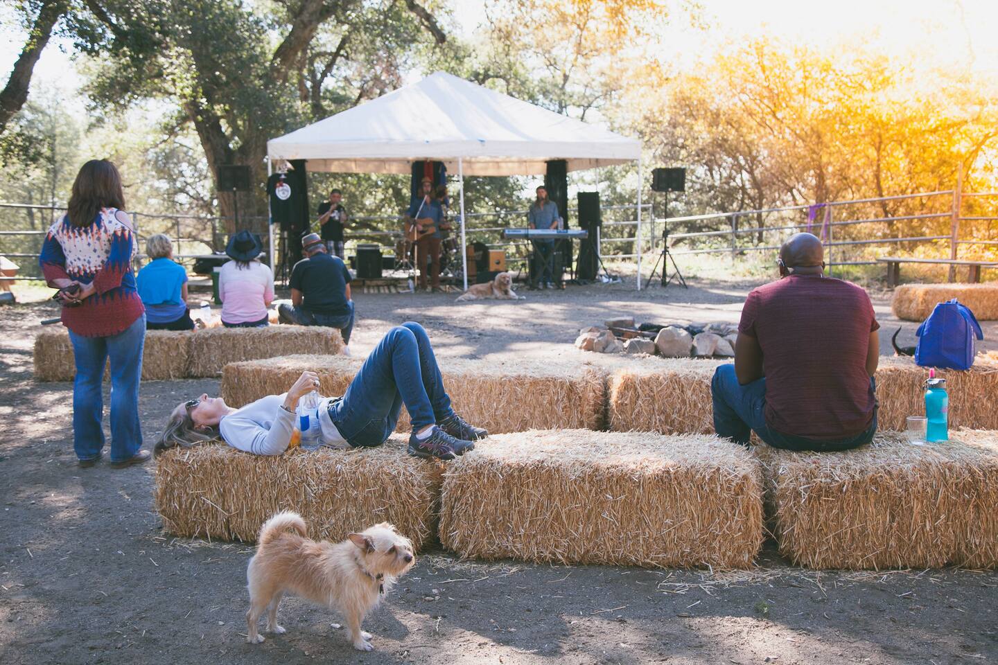 Corral area staged for music