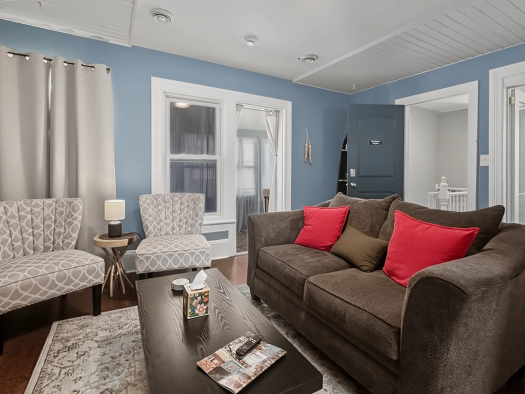 Comfy seating in the living room.