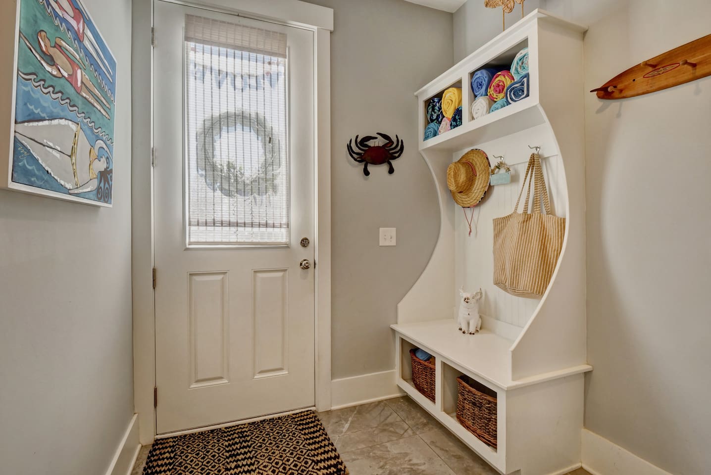 Shared foyer leads to private entrance