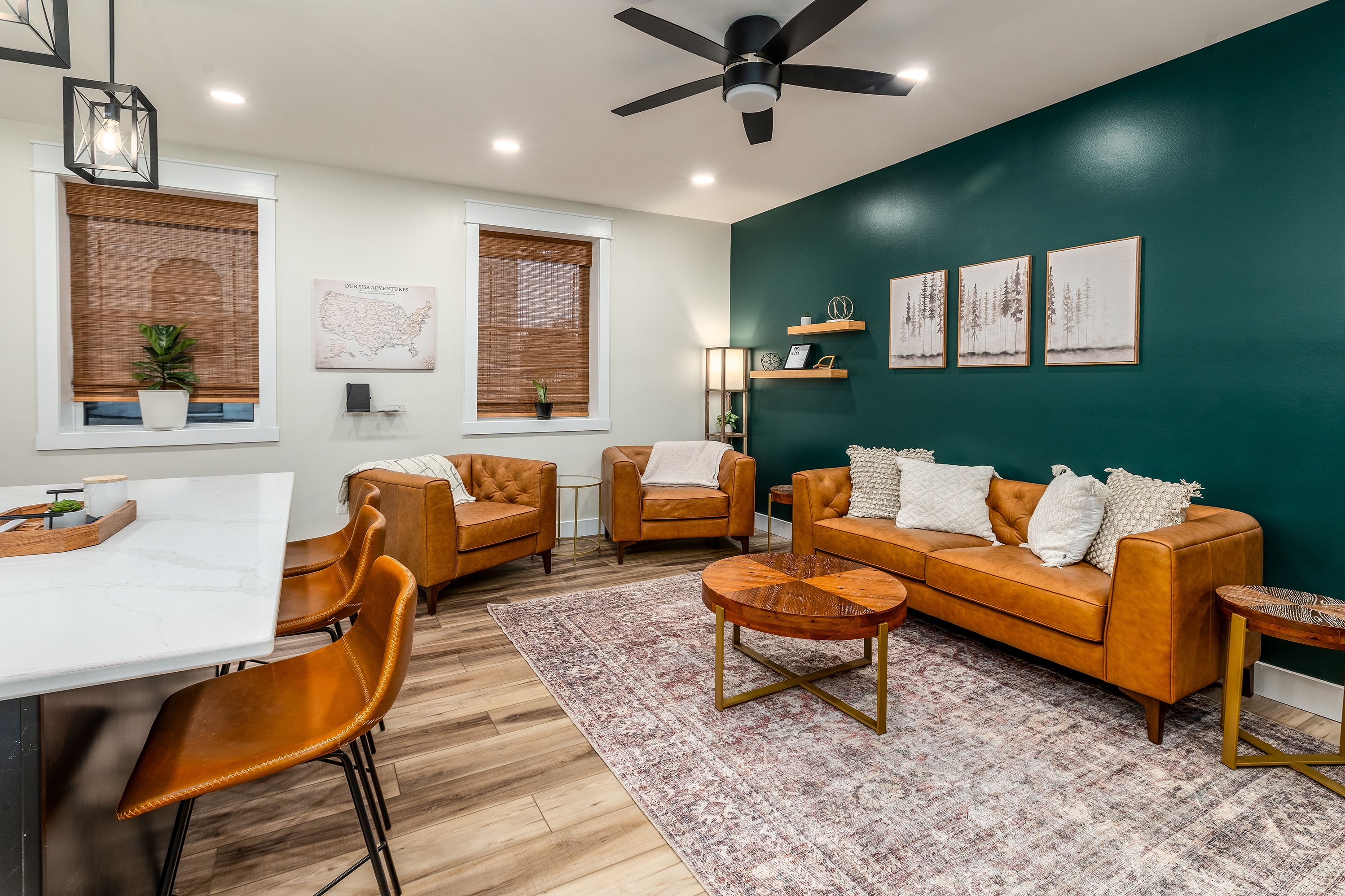 Windows face Poplar Street