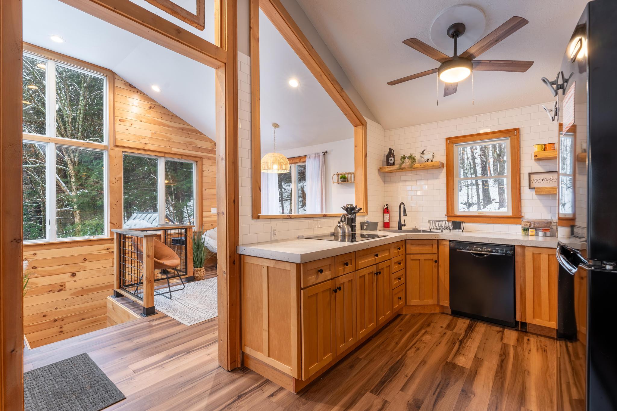 Kitchen with open views