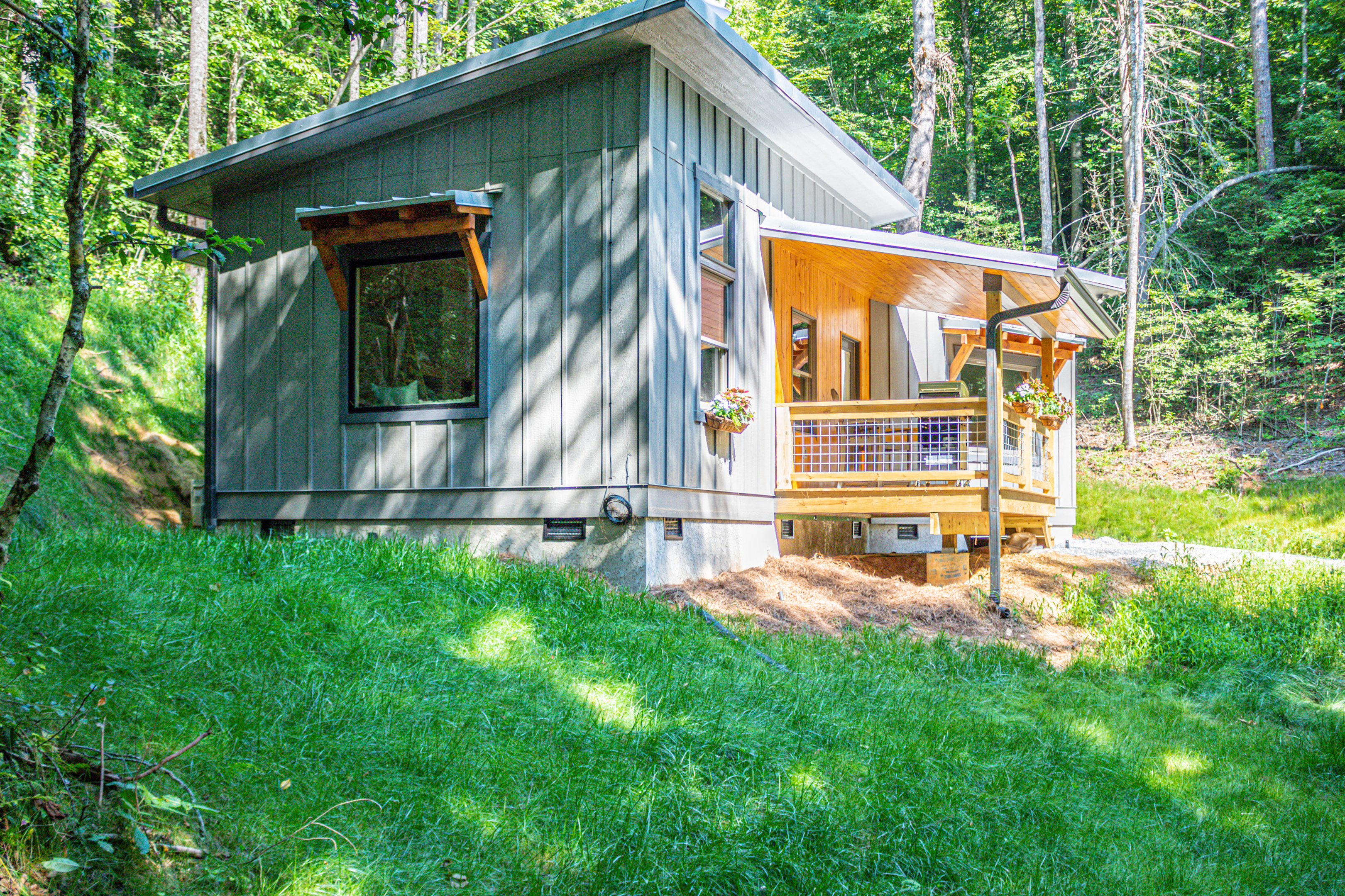 side view of the cabin