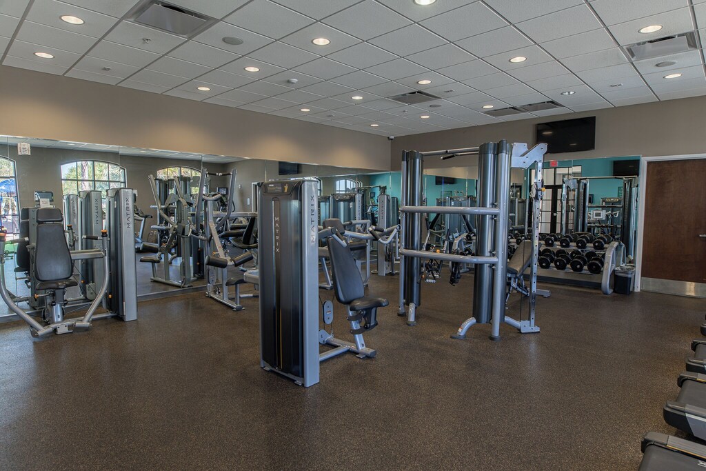 Fully equipped gym at the resort