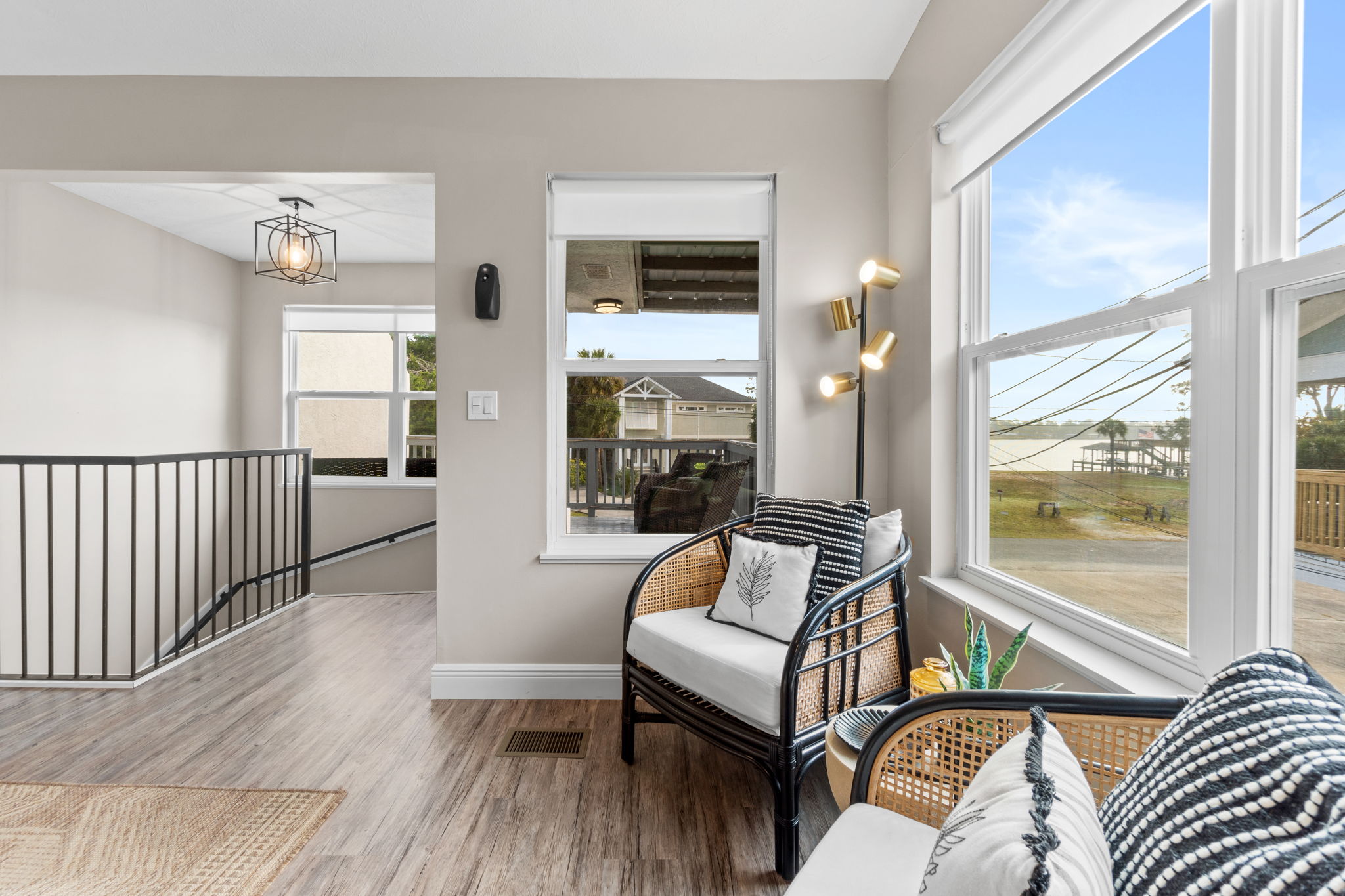 Living Area with Lagoon Views