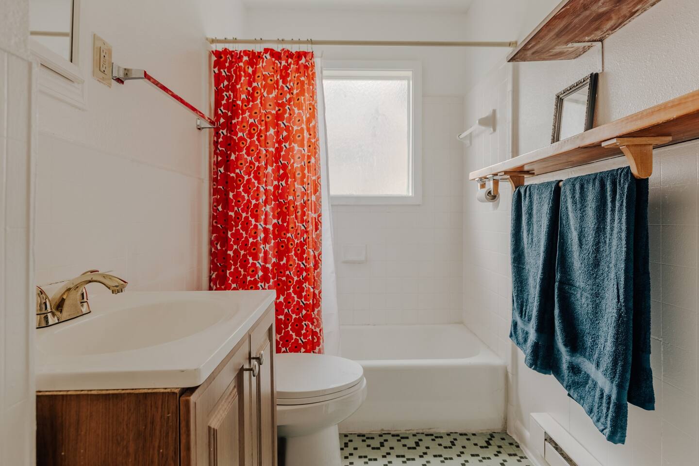 Full bath with tub and shower