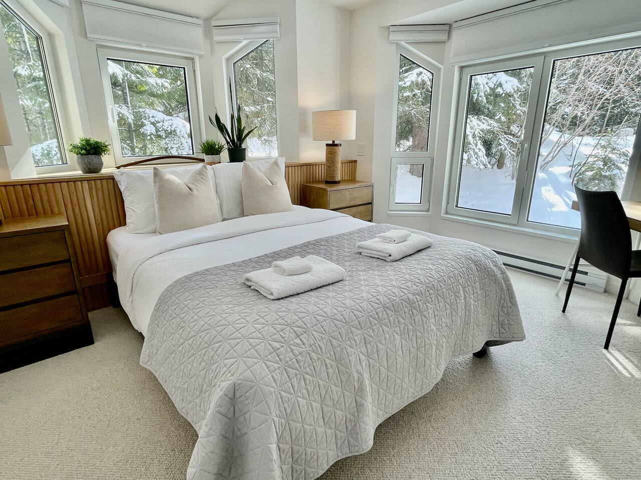 Surround windows in bedroom #2 provide a truly immersive Whistler Experience 
