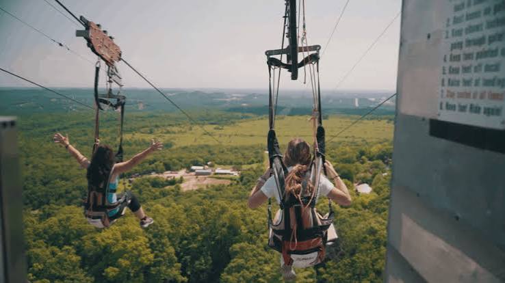 Zipline at Shepard of the Hills Inspiration Tower