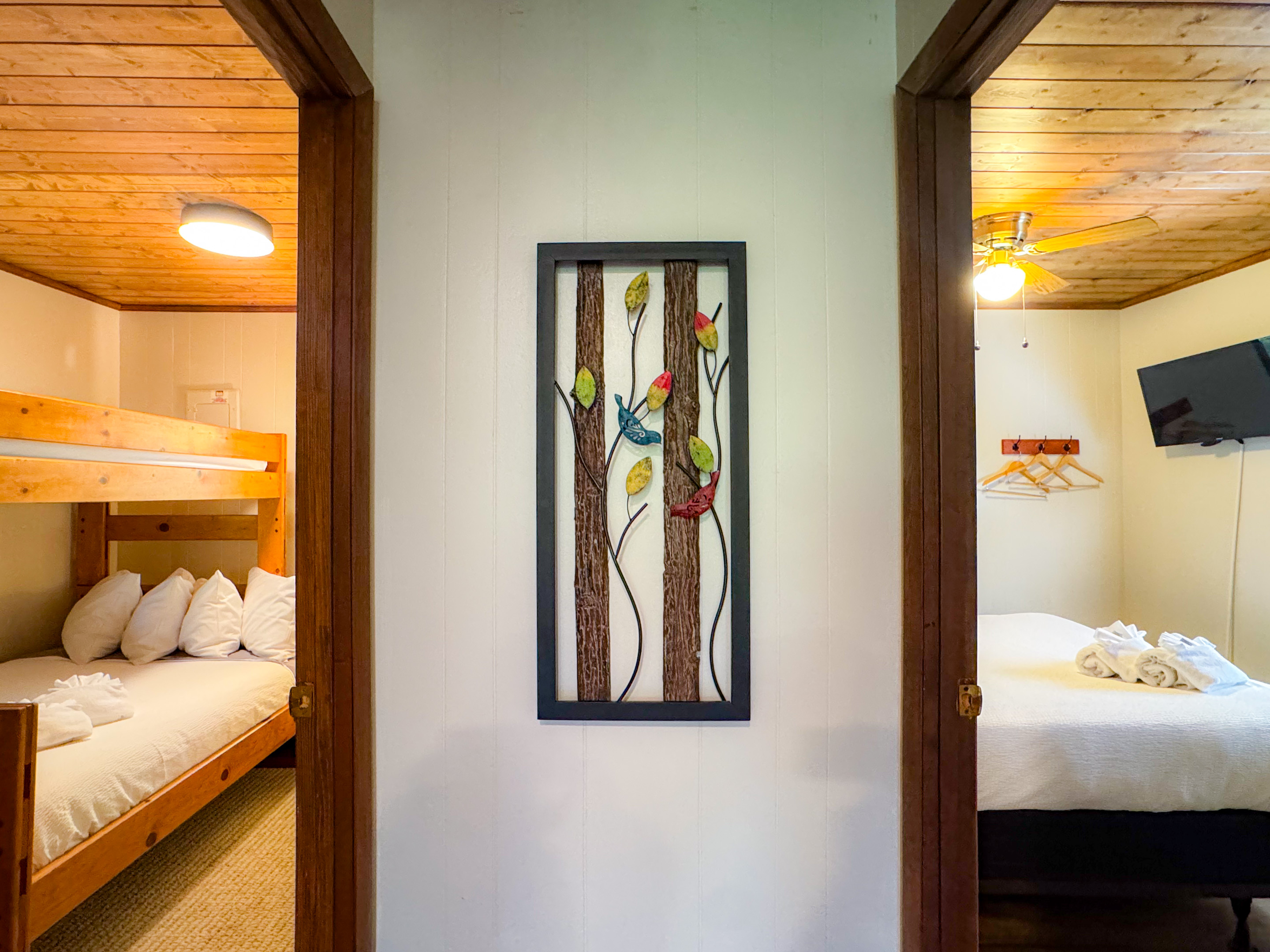 Two Bedrooms on the main level with a bathroom to share. 