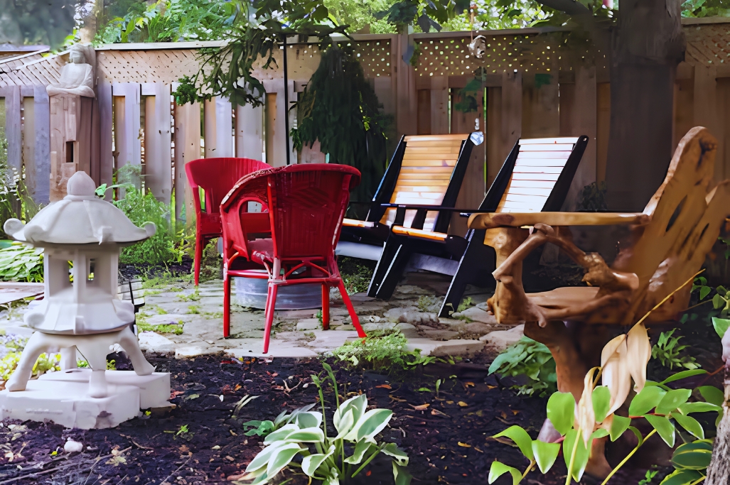 Sit and relax in the ZEN garden.
