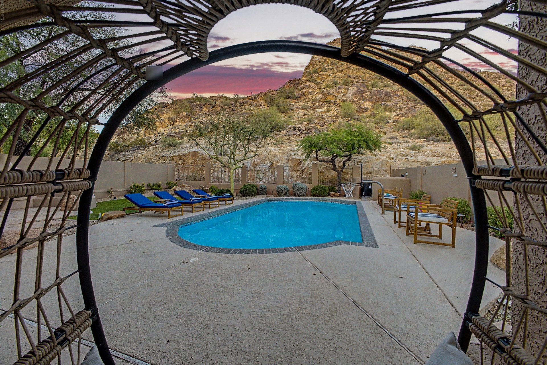 Relax and enjoy the view from the ultra comfy egg chair