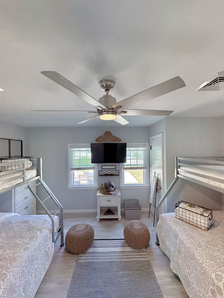 Back Bedroom with two bunk beds