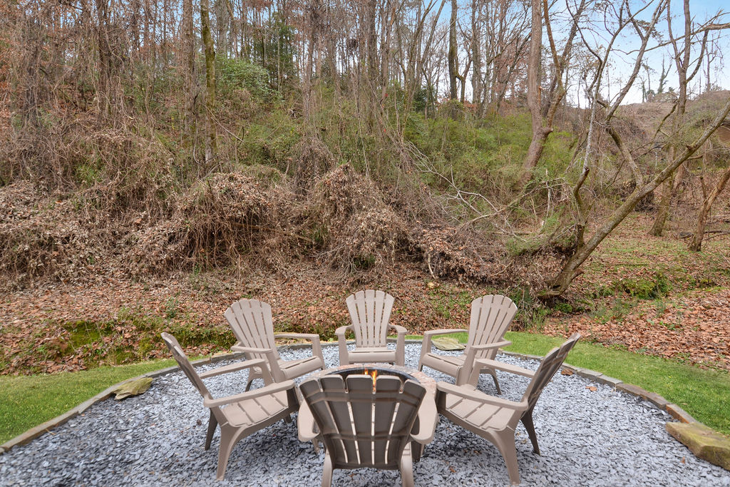 Enjoy the Fire Pit Area While Soaking in the Scenery